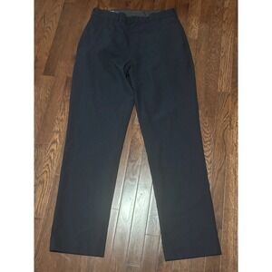 Polo Ralph Lauren‎ Mens Navy Blue Stretch Dress Pants Flat Front 35x32